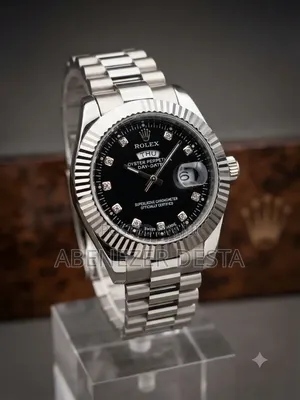 Rolex Datejust Features a Black Diamond Dial and a Fluted Bezel