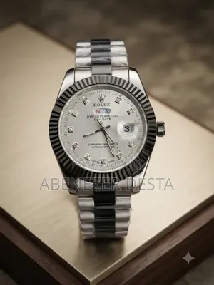 Rolex Day-Date Style Timepiece Featuring a Silver-Colored Dial