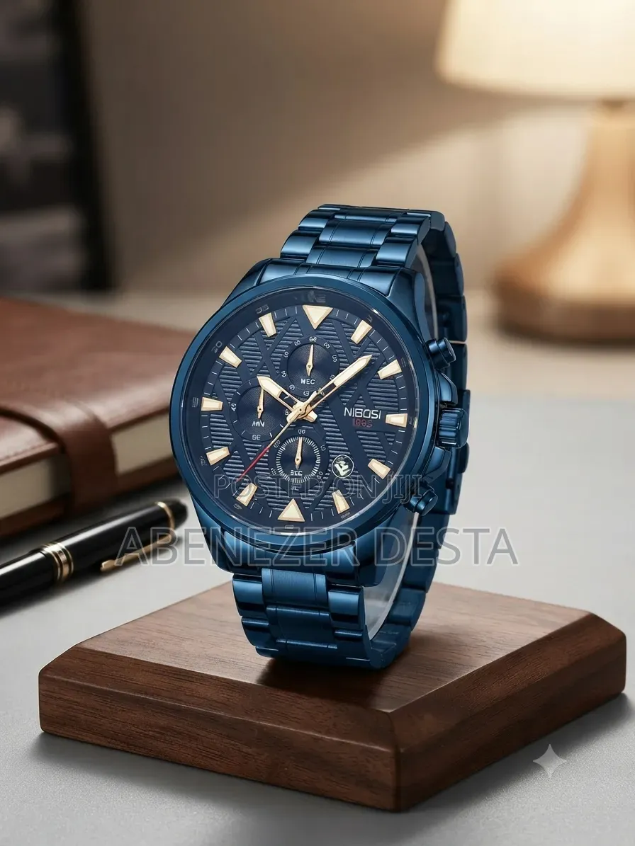 Nibosi 2510 Quartz Chronograph Watch
In Blue.