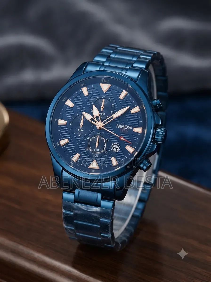 Nibosi 2510 Quartz Chronograph Watch
In Blue.