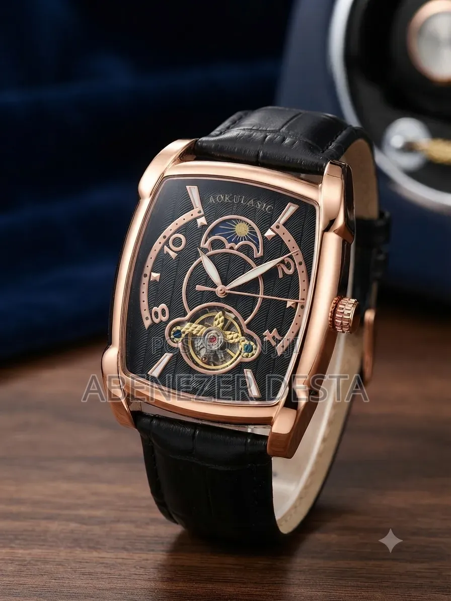 AOKULASIC Automatic Mechanical Watch Distinctive Tonneau-Shaped