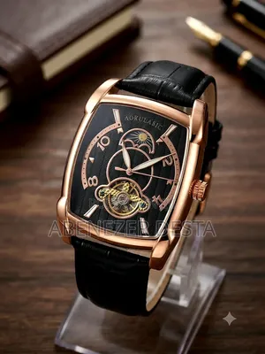 AOKULASIC Automatic Mechanical Watch Distinctive Tonneau-Shaped
