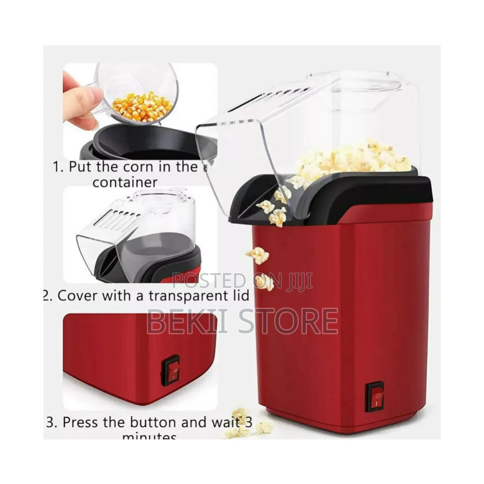 Popcorn Maker ያለ ዘይት ፈንዲሻ ማፍኪያ