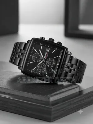 SKMEI 2434 Men's Watch Features a Black Chronograph Dial and Matching