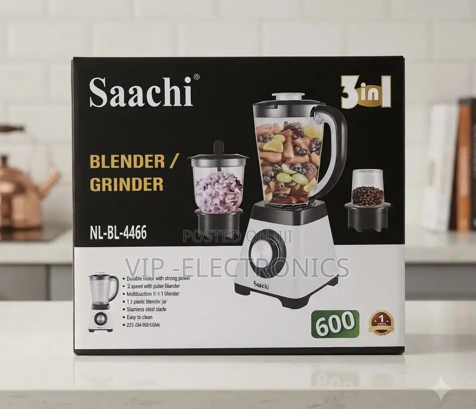 Saachi Blender Grinder 3-in- NL-BL-4466 – 600W Multi-Function