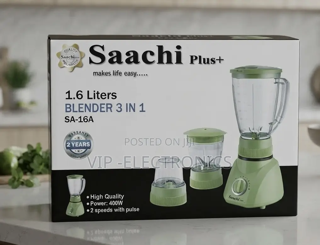 Saachi Plus+ Blender 3-in-1 1.6L– 400W Kitchen Blender
