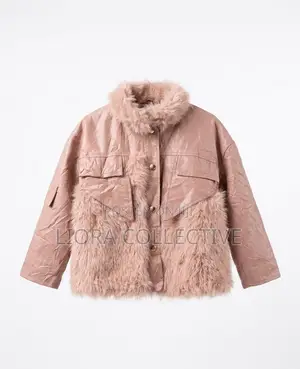 Girls Pink Leather Jacket