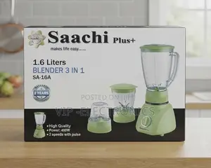 Saachi Plus+ Blender. 3-in-1 Featuring a Powerful 400W Moto