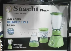 Saachi Plus+ Blender. 3-in-1 Featuring a Powerful 400W Moto