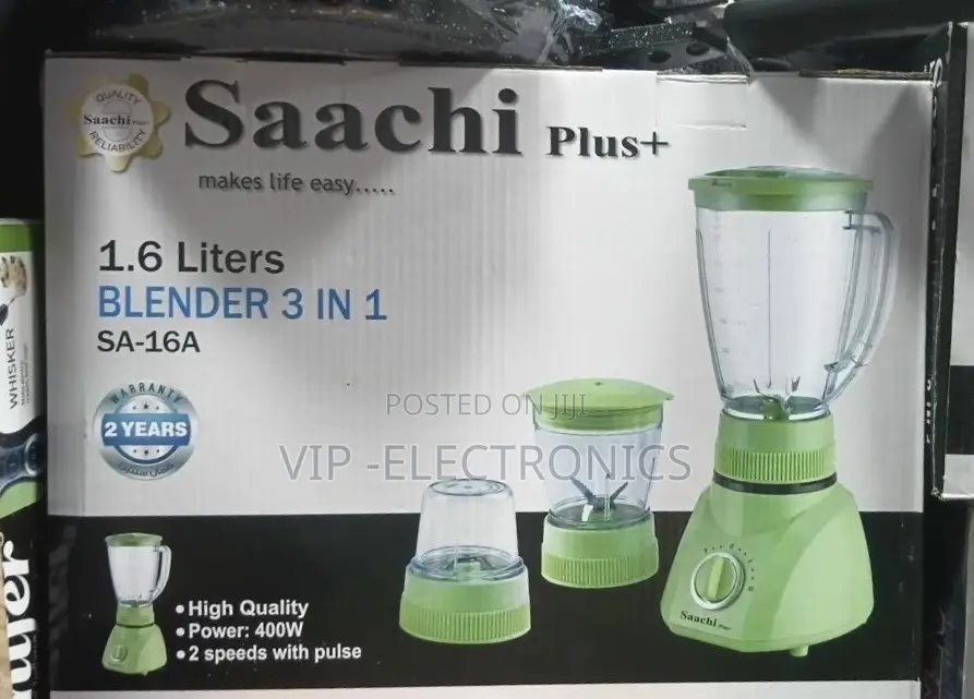 Saachi Plus+ Blender. 3-in-1 Featuring a Powerful 400W Moto