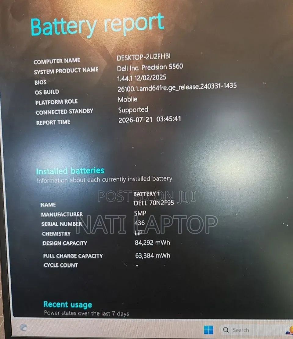 New Laptop Dell Precision 5560 16GB Intel Core i7 SSD 512GB