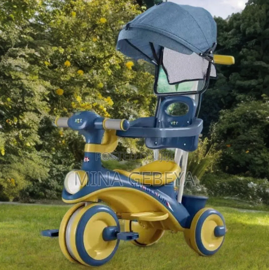Baby Musical Tricycle With Parent Handle