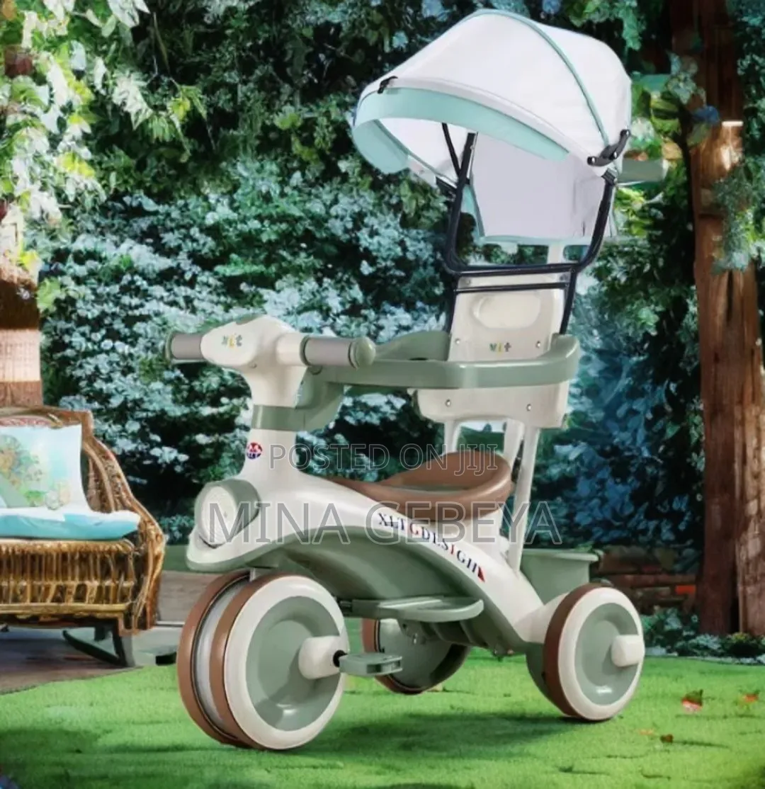 Baby Musical Tricycle With Parent Handle