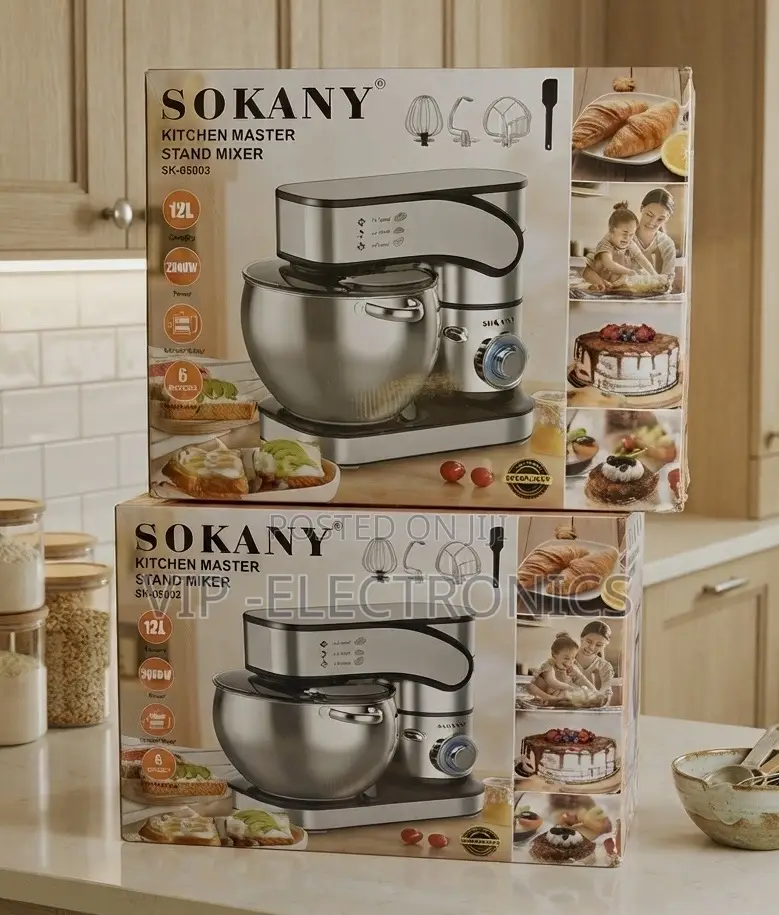 SOKANY Kitchen Master Stand Mixer – 12L Capacity, 2000W Stand Mixer