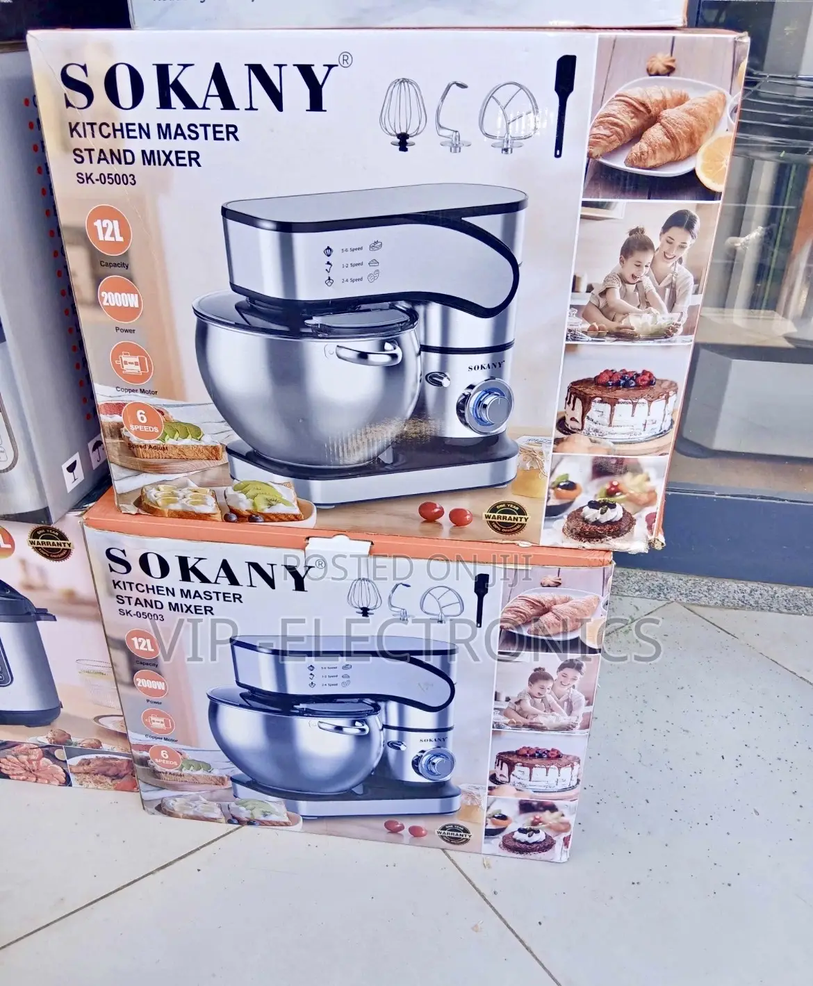 SOKANY Kitchen Master Stand Mixer 12-Liter 2000W
