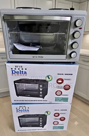 Delta Mini Oven 48L Electric Toaster Oven With Dual Hot Plates