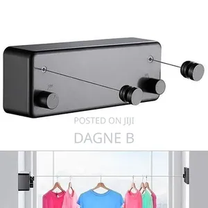 Retractable Double Clothline የብረት ተሳቢ የልብስ ማስጫ