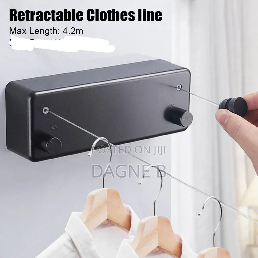Retractable Double Clothline የብረት ተሳቢ የልብስ ማስጫ