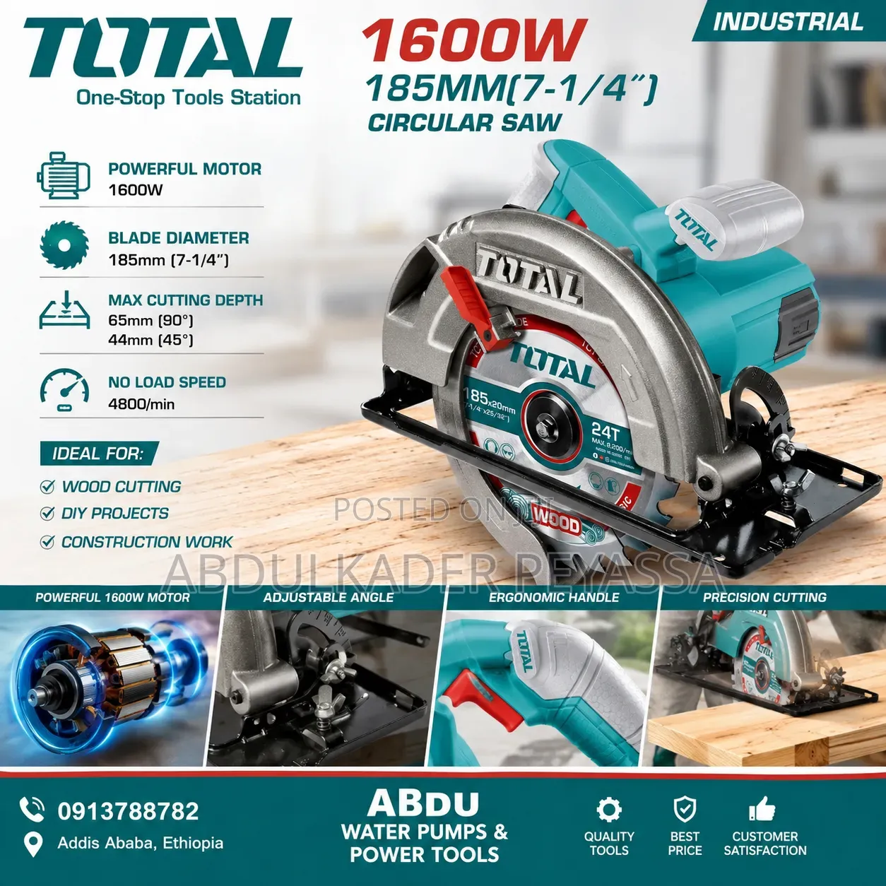 Total Circular Saw 1600w