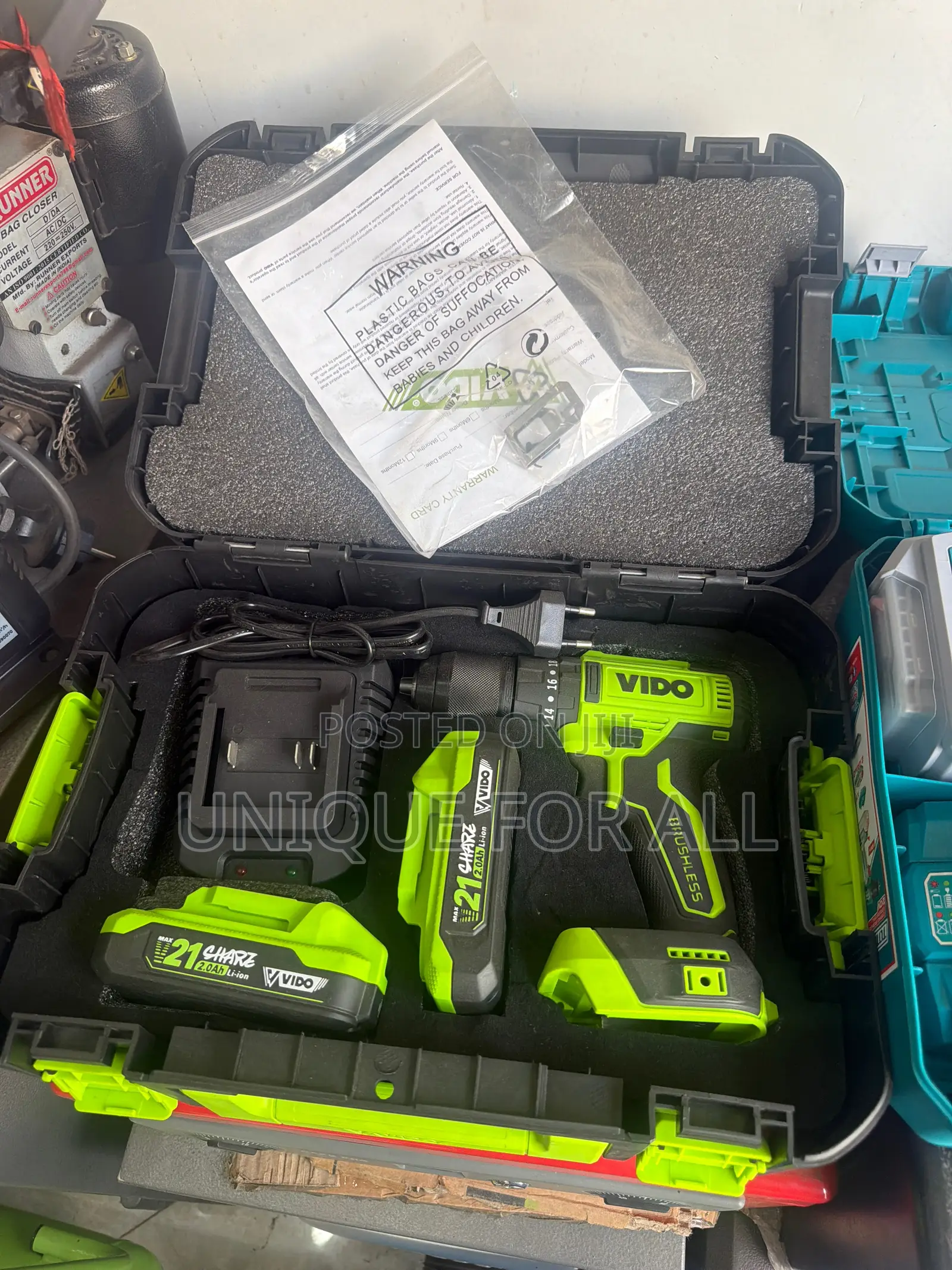 VIDO 21V Cordless Brushless Impact Drill