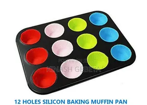 12 Holes Silicone Baking Muffin Pan