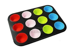 Kitchen 12 Holes Silicone Baking Muffin Pan