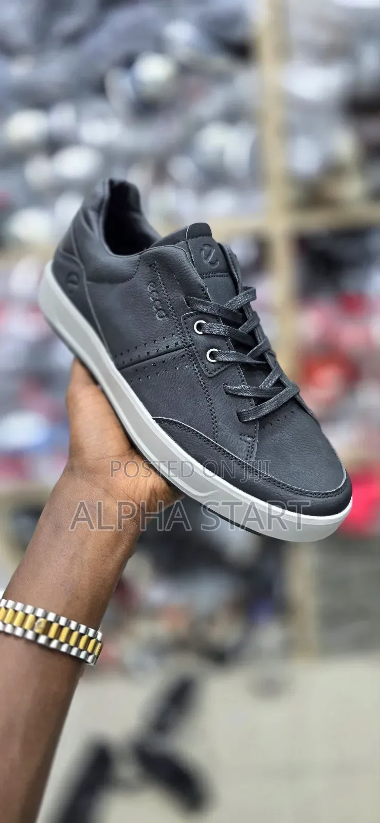Ecco Flat High Master Quality Smooth Flat Lather Shoes for Man's
