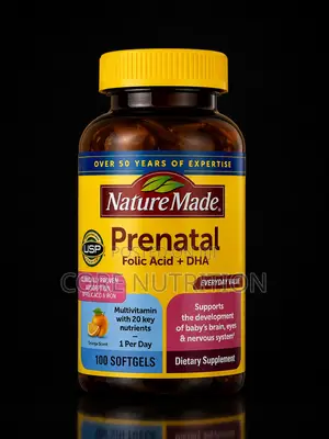 Nature Made Prenatal Folic Acid + DHA , 100 Softgels