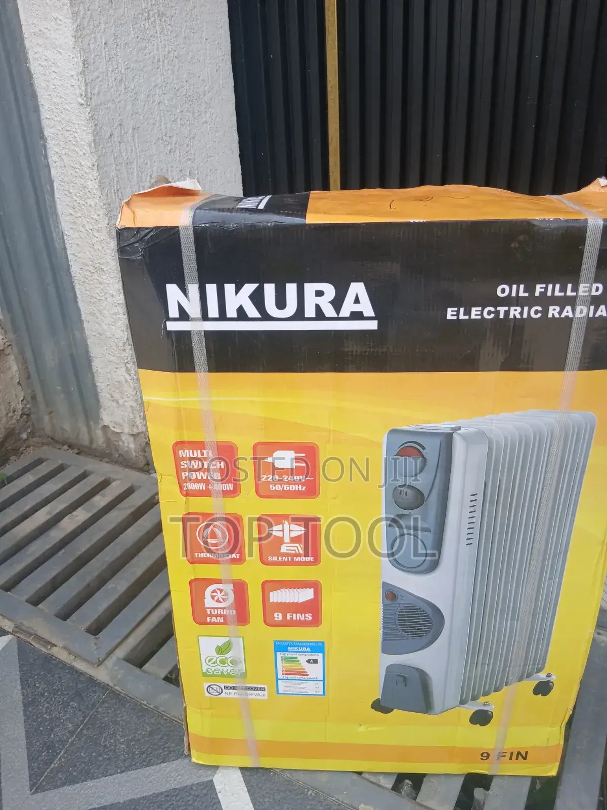 Nikura 9-Fin Oil Filled Electric Radiator Features a 2400W Total Power