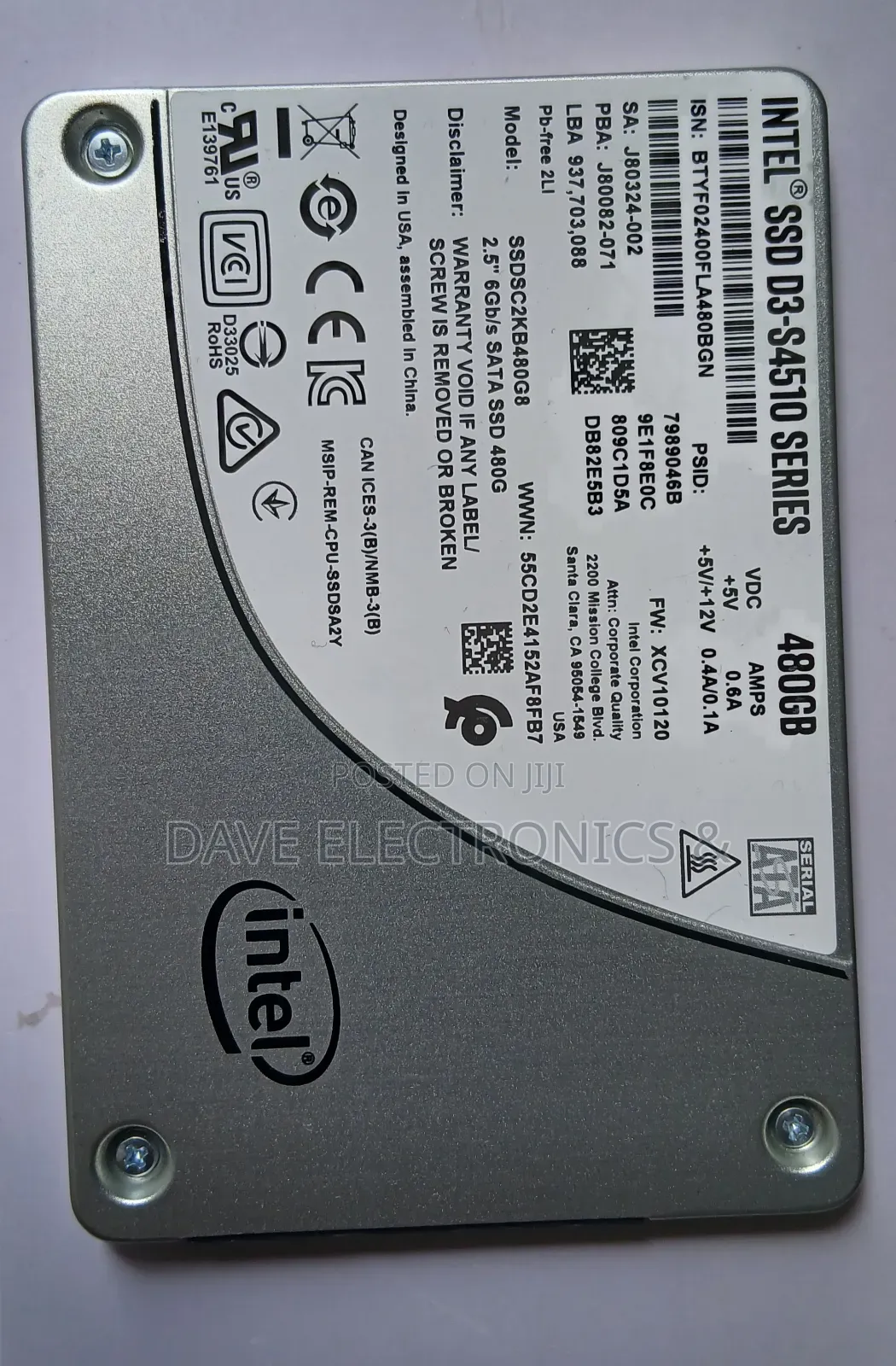Intel 480gb SSD