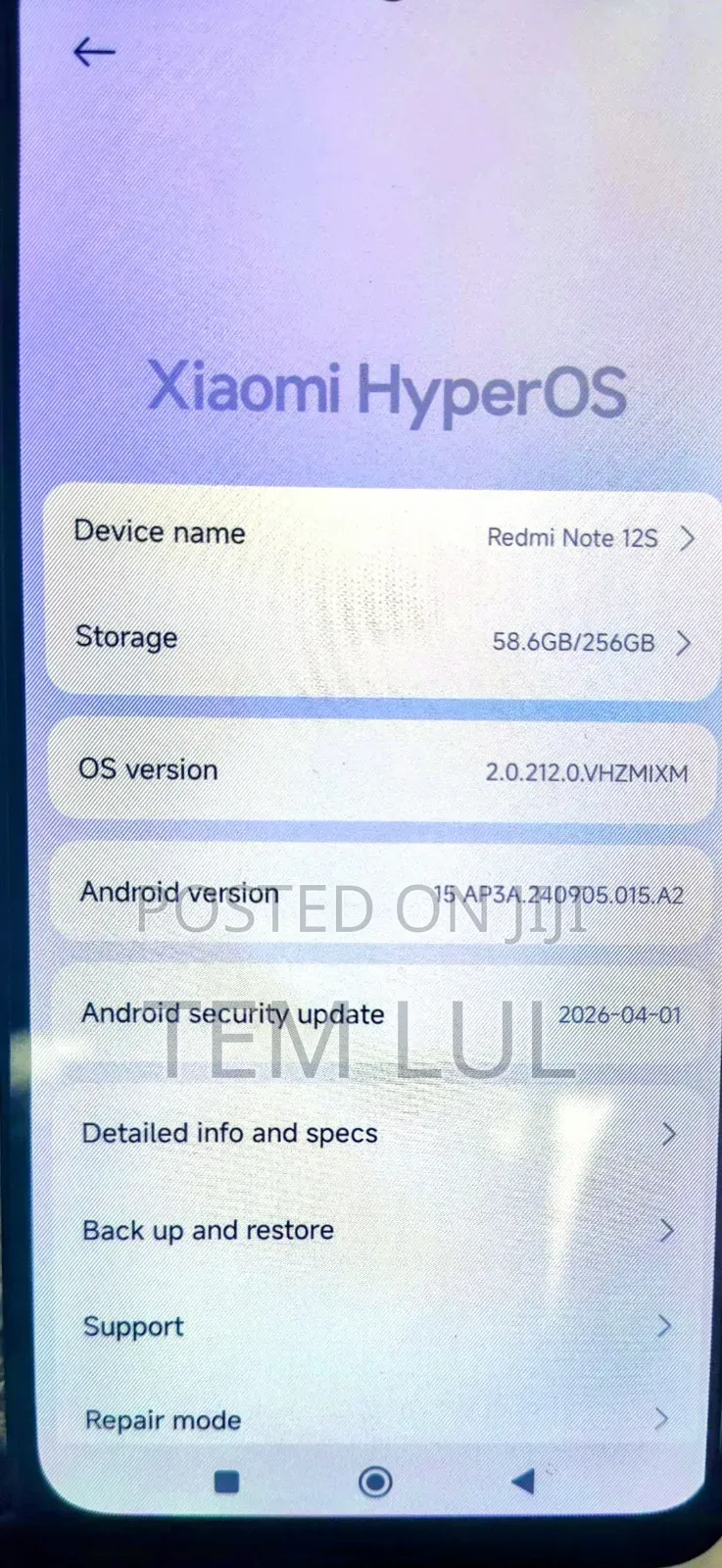 Xiaomi Redmi Note 12S 256 GB Black