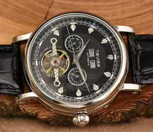 Tevise Wristwatch Features a Black Open-Heart Dial With Sparkling
