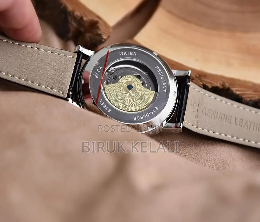 Tevise Wristwatch Features a Black Open-Heart Dial With Sparkling