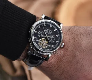 Tevise Wristwatch Features a Black Open-Heart Dial With Sparkling