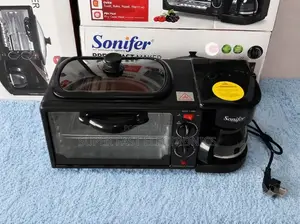 Sonifer Breakfast Maker 3-in-1– Toaster Oven, Coffee Maker Frying