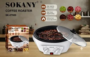 SOKANY Coffee Roaster. Featuring an 800g Roasting Bowl, 1200W Rapid