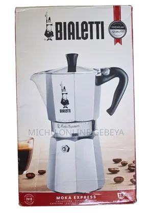 Bialetti - Moka Express ለስራ የሚሆን 18 ሲኒ የጣልያን የቡና ማፍያ/ Free Delivery