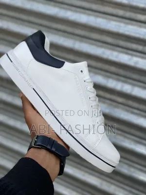 Tommy Hilfigure Mens Flat #Color White X Blue