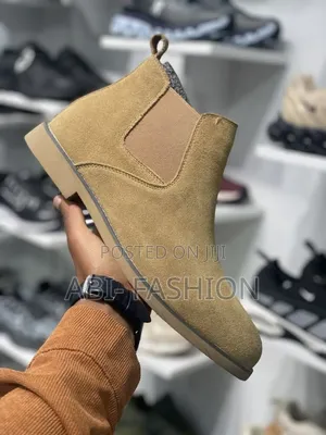 Mens Chelsea Boots Suede #Color Khaki