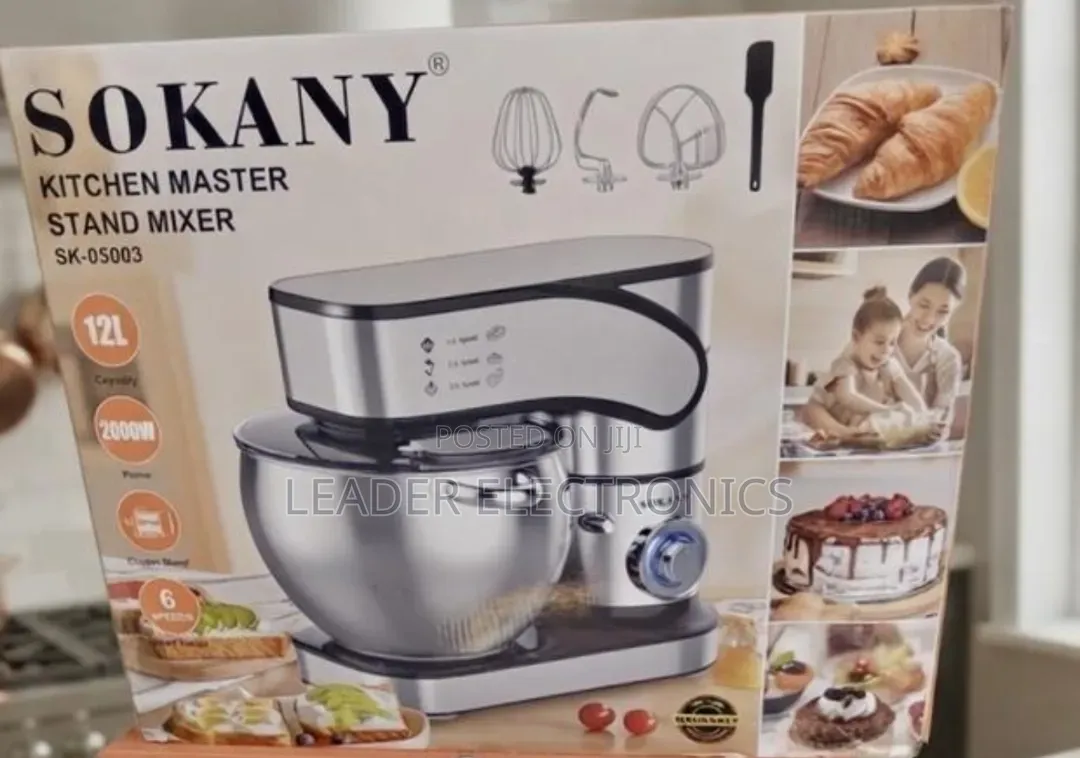 Sokany Stand Mixer 12 Liter – Professional Mixing Dough Kneading Pow