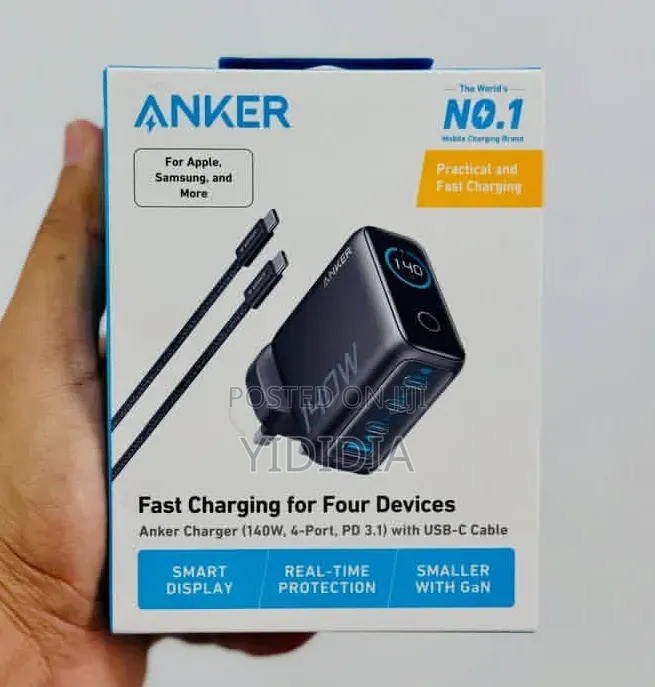 Anker 140W GaN Fast Charger (4-Port, PD 3.1)
