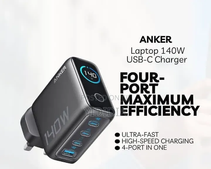 Anker 140W GaN Fast Charger (4-Port, PD 3.1)