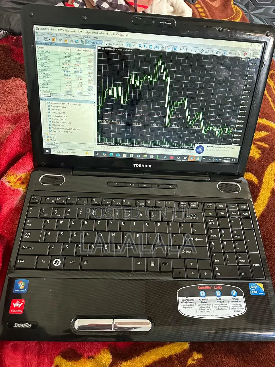 Laptop Toshiba Satellite L500 4GB Intel Core i5 HDD 500GB