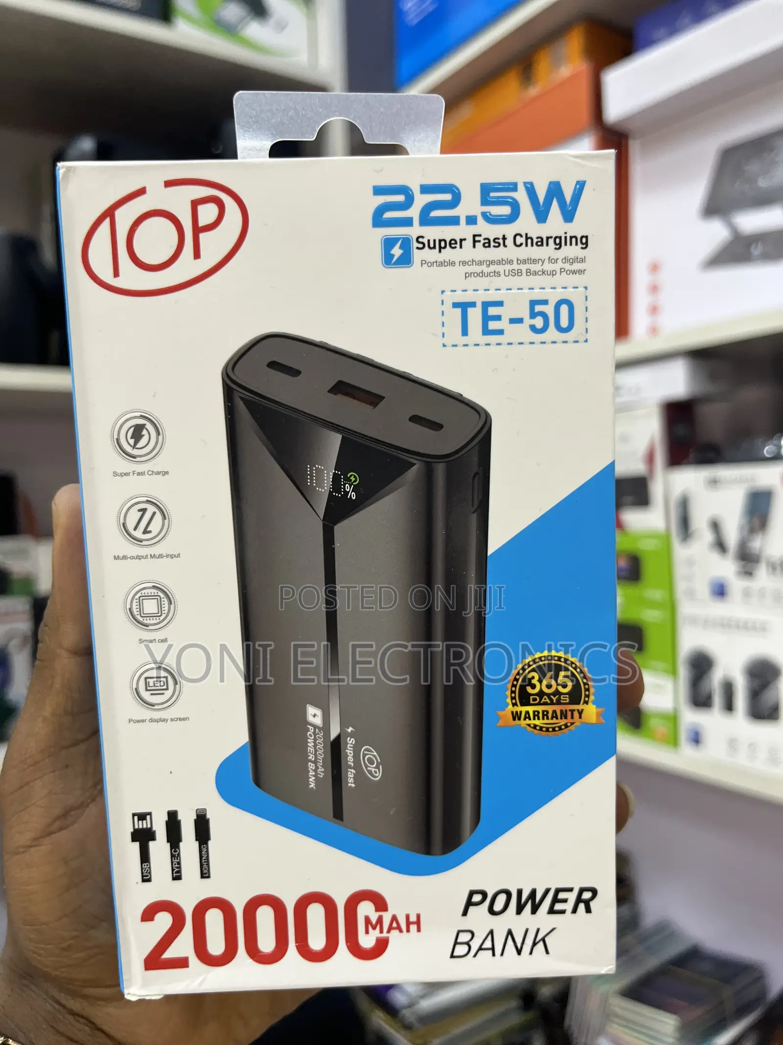 TOP 22.5W Super Fast Charging 20000mAh Power Bank (TE-50)