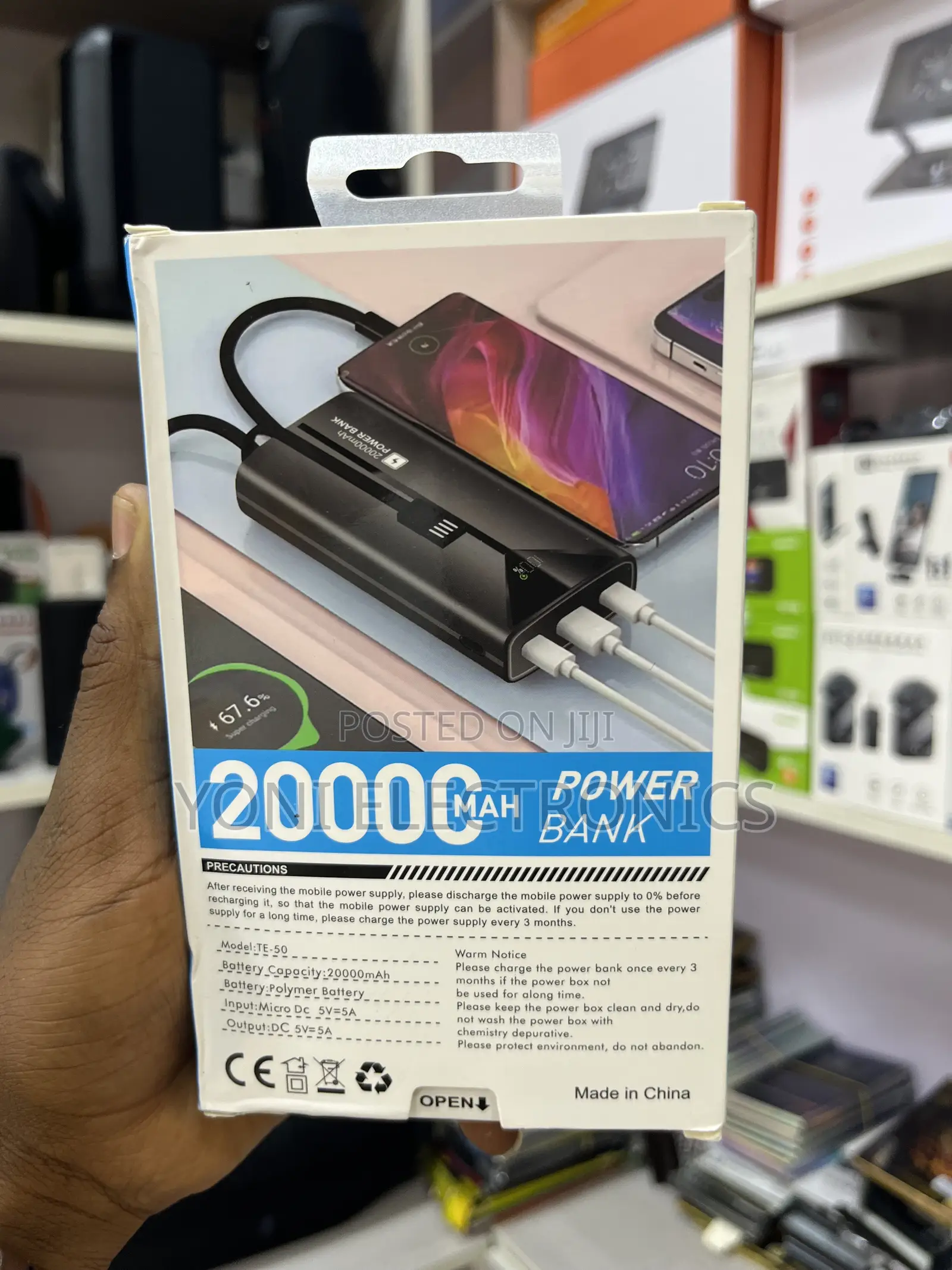 TOP 22.5W Super Fast Charging 20000mAh Power Bank (TE-50)