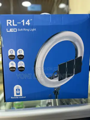 RL-14" LED Soft Ring Light With Phone Holders Remote