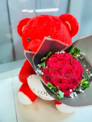 Teddy With Bouquet