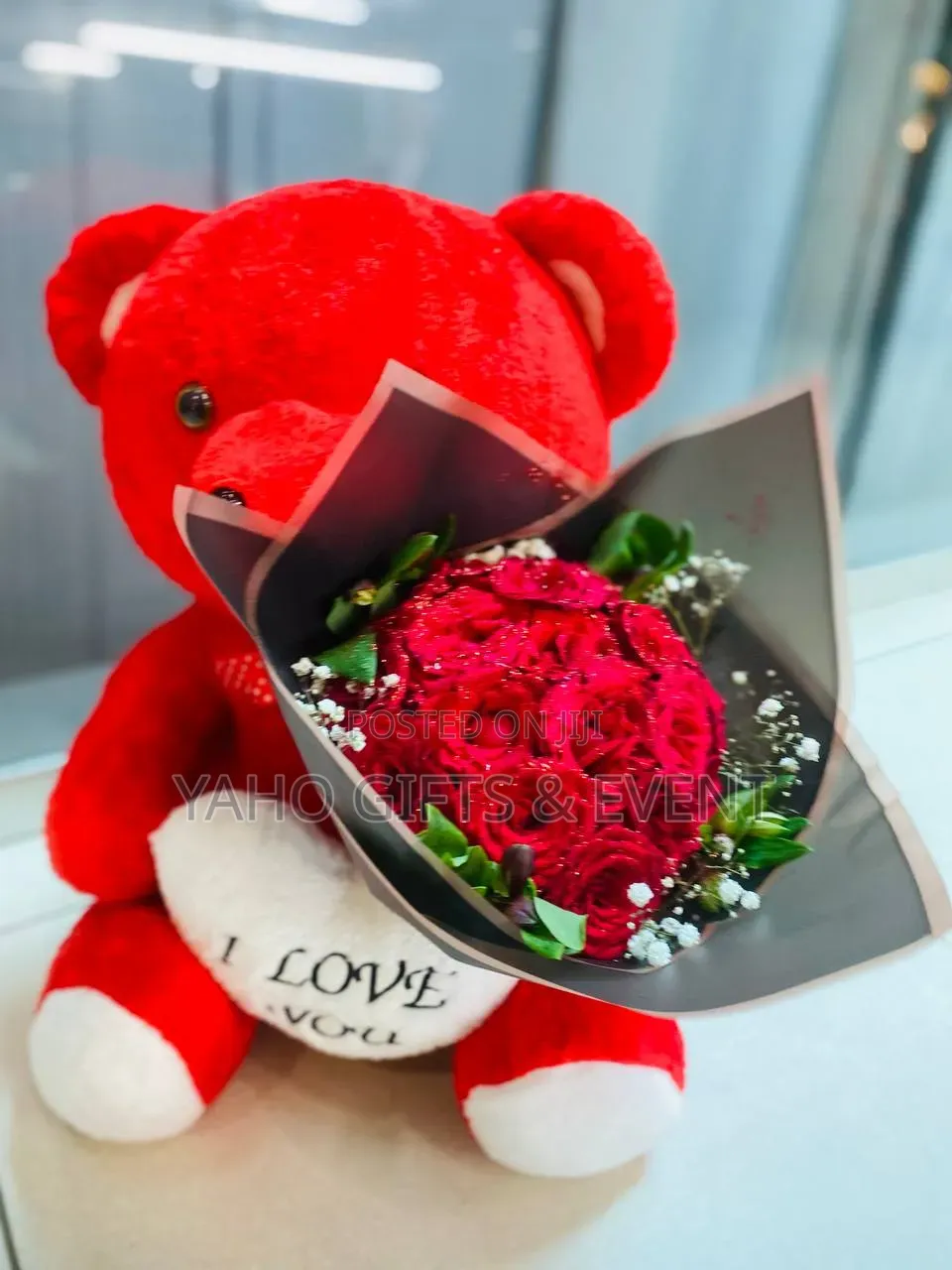 Teddy With Bouquet