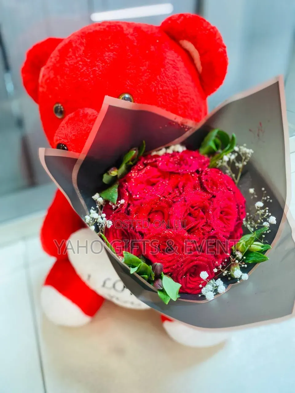 Teddy With Bouquet