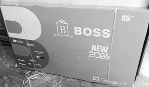 ￼ +3 This Is a 65-Inch Boss Brand Smart Google TV Featured in a Brow